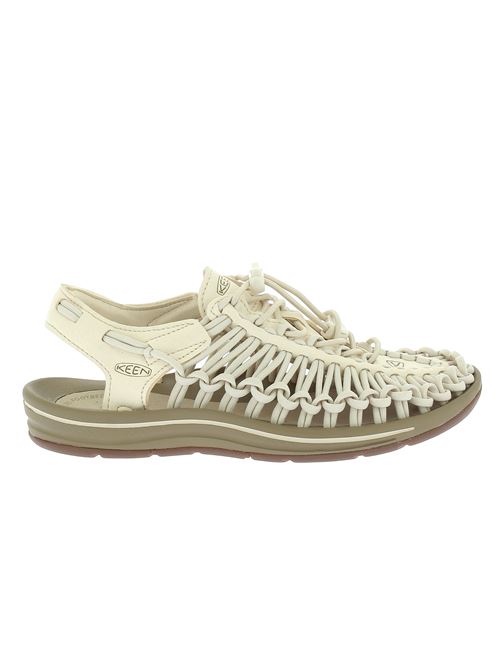 sandalo donna Uneek beige intrecciato tecnico con suola ammortizzata KEEN | UNEEK W1018698